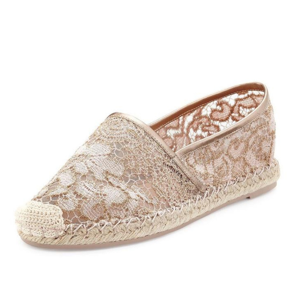 Valentino Lace Espadrilles - Rose - Size 39 (US 9) - Picture 1 of 7
